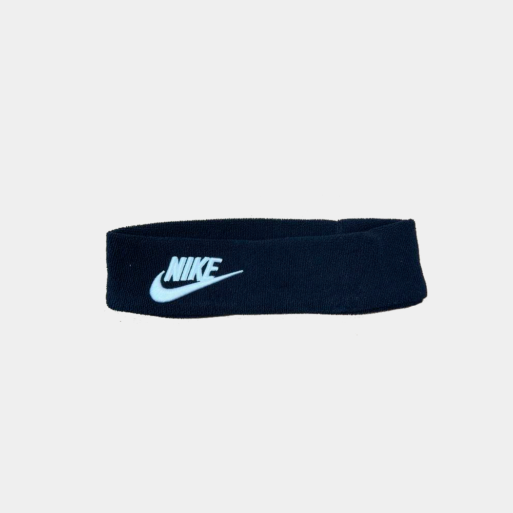  NIKE CLASSIC HEADBAND WIDE TERRY BLACK/WHITE OSFM