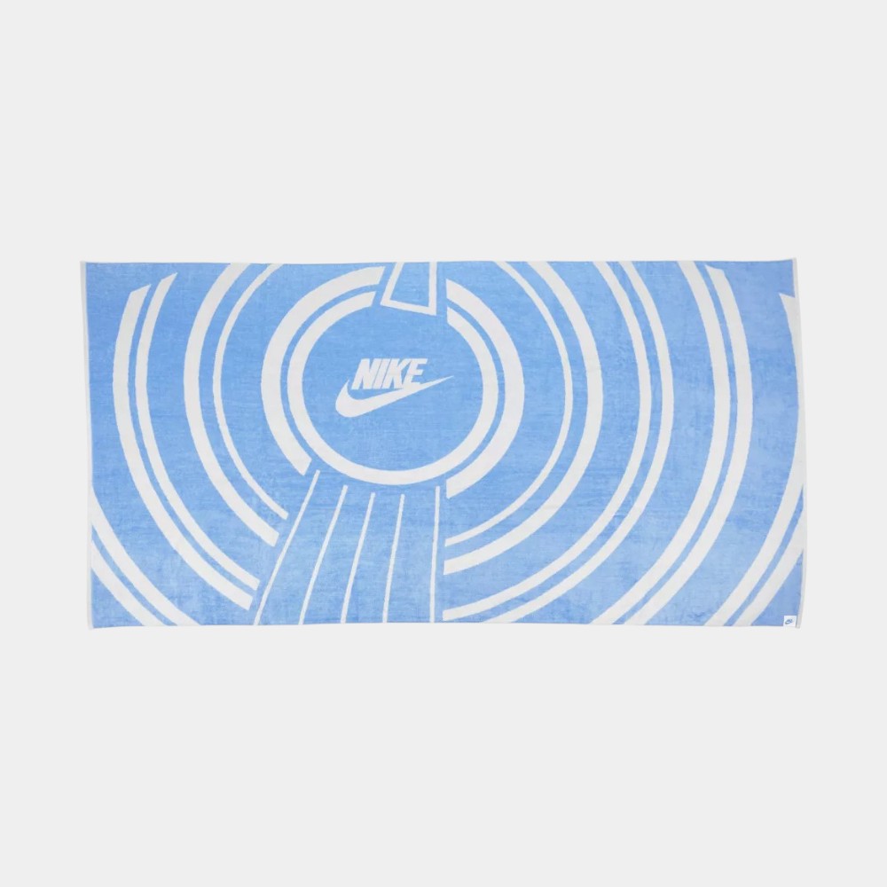  NIKE OVERSIZED BEACH TOWEL RETRO UNIVERSITY BLUE/WHITE OSFM